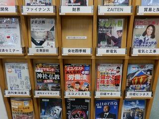 雑誌の棚写真